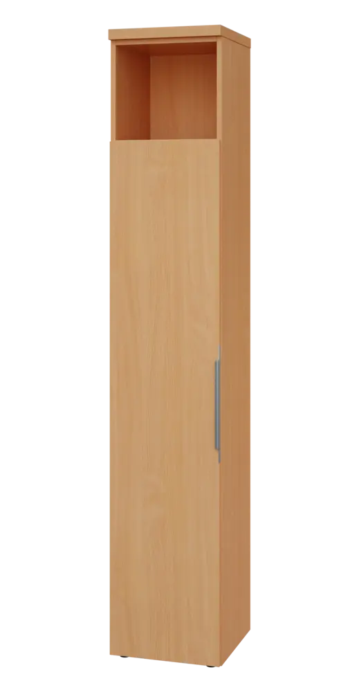 SIN 6 - 4DN kancelářská skříň, 1-dveřová/nika, levá, 2170x400x400, buk royal